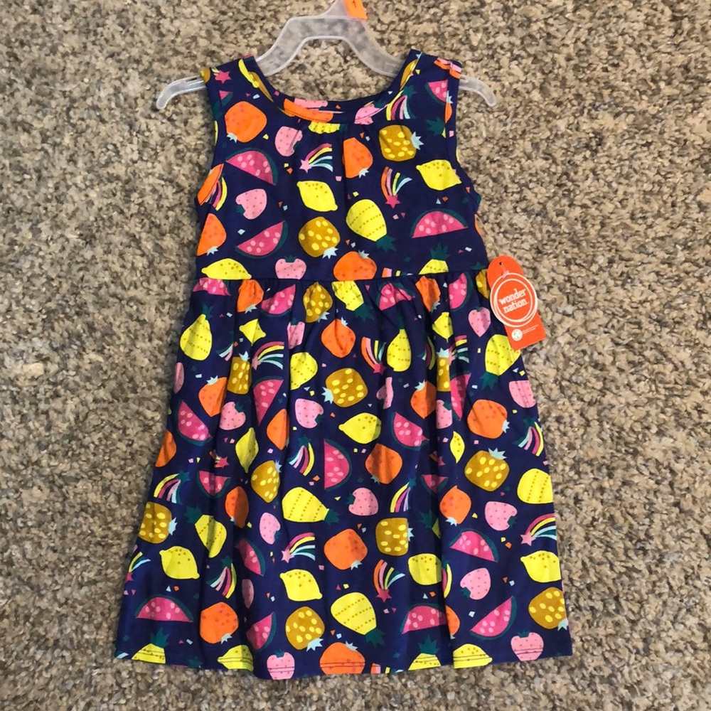 Girls Summer Fruit Dress 100% Cotton Size 4T